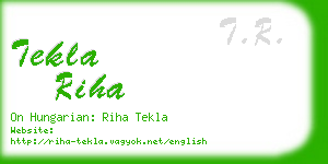 tekla riha business card